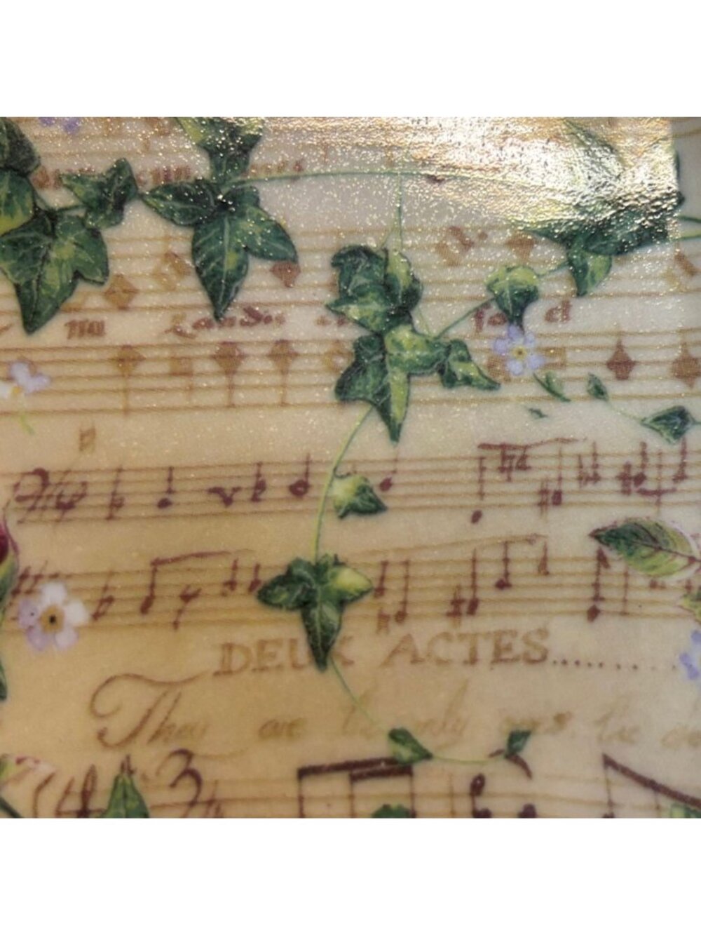American Atelier Melody Reticulated Tray Vintage Music Sheet Print Rose Gold Mus - Picture 6 of 9